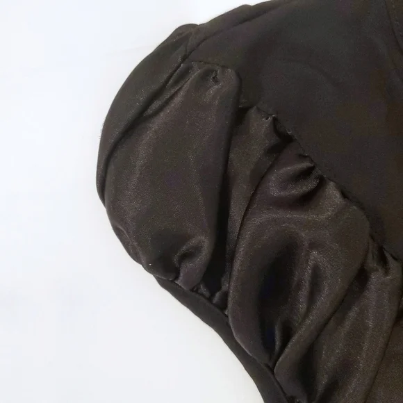 3/$15 IZ Beyer Cap Sleeve Satin Panel Shirt ▪︎ XL - Picture 3 of 5